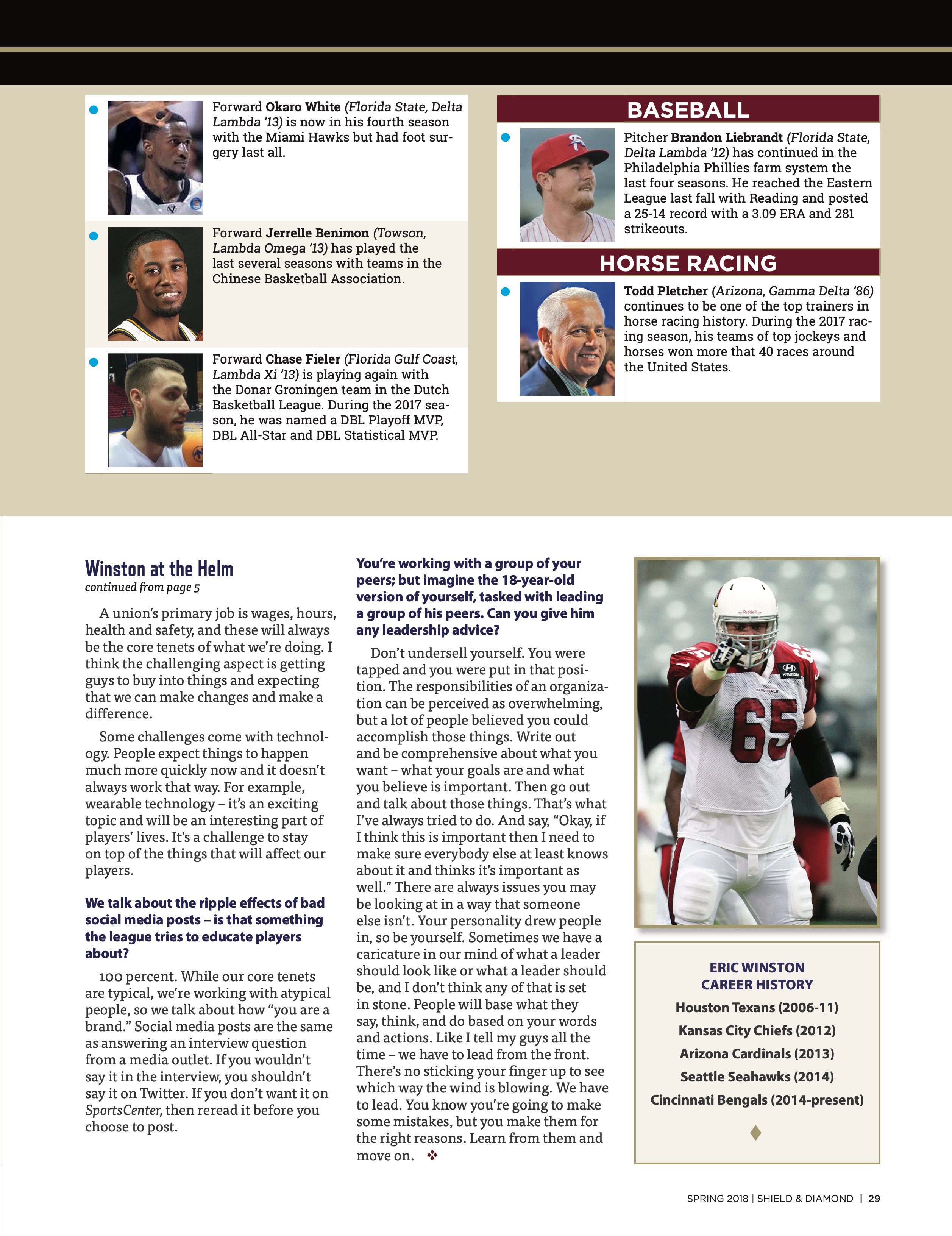 Pike Feature: Winston at the Helm, Continued, Spring 2018